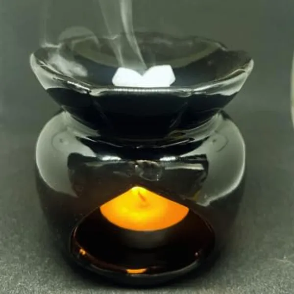 Ceramic_Diffuser_(Black)_and_50_Grams_Kapoor_Tablet_Combo_-_And_2_pcs_of_Tea_Light_Candles