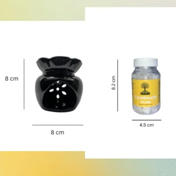 Ceramic_Diffuser_(Black)_and_50_Grams_Kapoor_Tablet_Combo_-_And_2_pcs_of_Tea_Light_Candles
