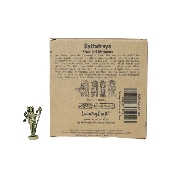 Brass_Dattatreya_Idol_Miniature