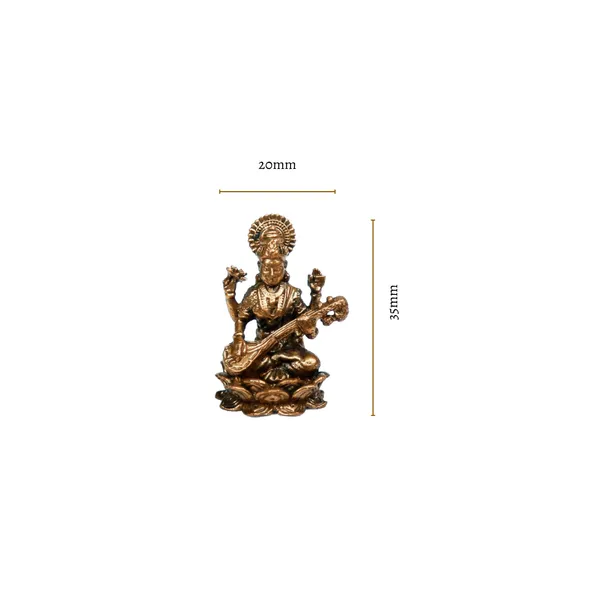Copper_Saraswati_Idol_Miniature
