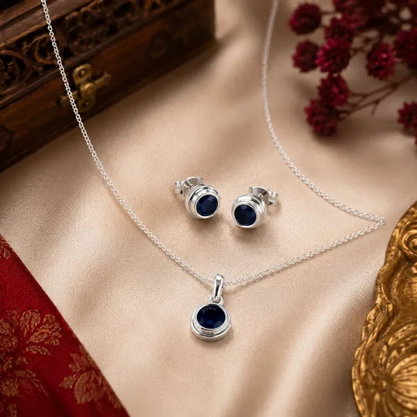 Blue_Sapphire_Earring_And_Pendant_Set