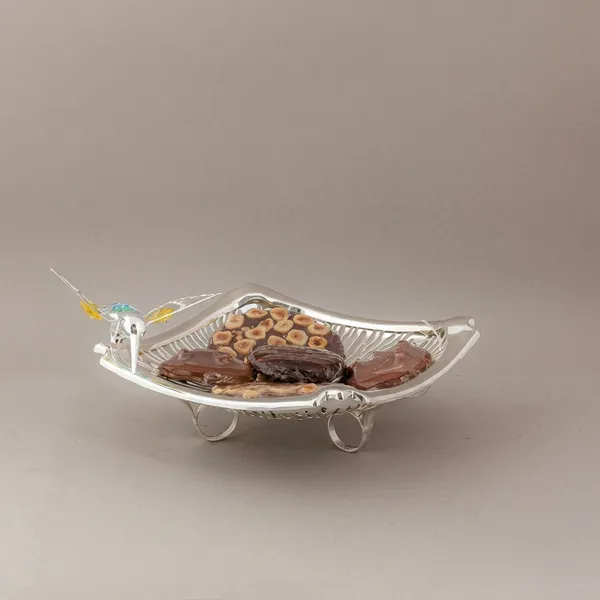 Silver-Plated_Decorative_Bowl_With_Intricate_Peacock_Design_And_Stand