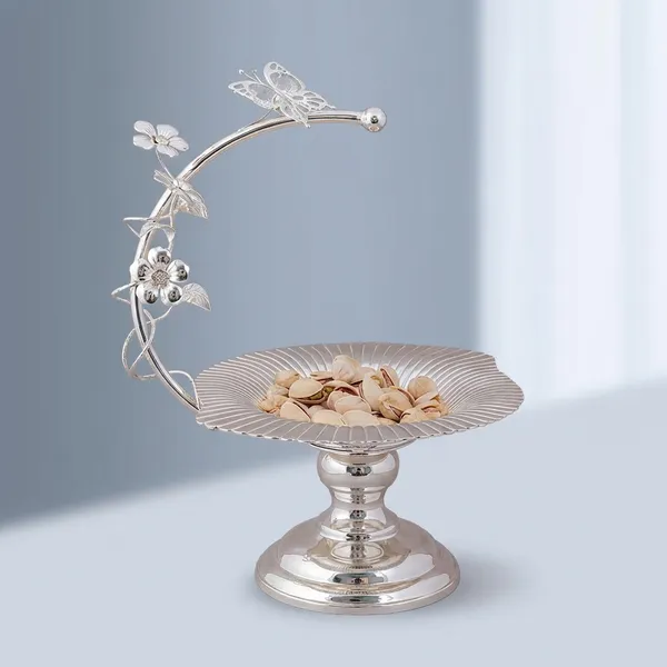 Butterfly_Footed_Bowl_-_Silver-Plated_Decorative_Serving_Bowl_With_Stand