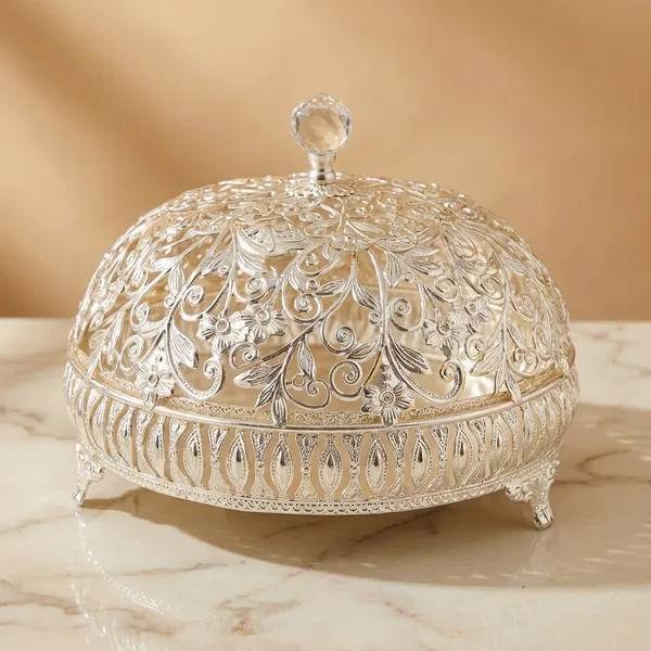 Artistic_Silver_Dome_Box_-_Decorative_Storage_With_Floral_Embossed_Design