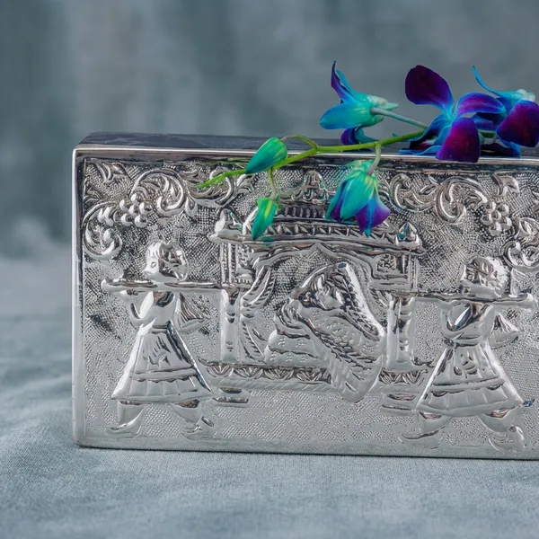 Decorative_Silver-Plated_Rectangular_Box_With_Embossed_Design