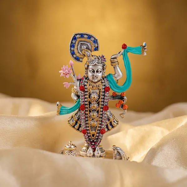 ShreenathJi_Silver_Antique_Finish_Small