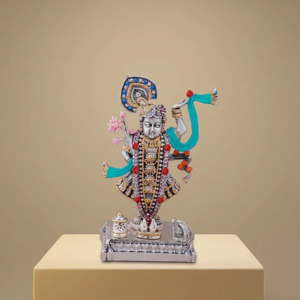 ShreenathJi_Silver_Antique_Finish_Small