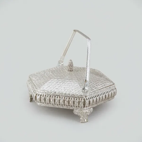 Silver-Toned_Decorative_Basket_With_Intricate_Metalwork