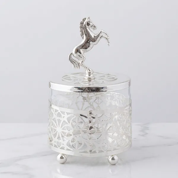 Decorative_Silver-Plated_Horse_Figurine_Storage_Box_With_Intricate_Cutwork_Design