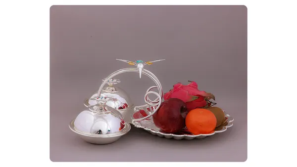 Elegant_Silver-Plated_Fruit_Serving_Tray_With_Dragonfly_Accent_And_Dome_Cover