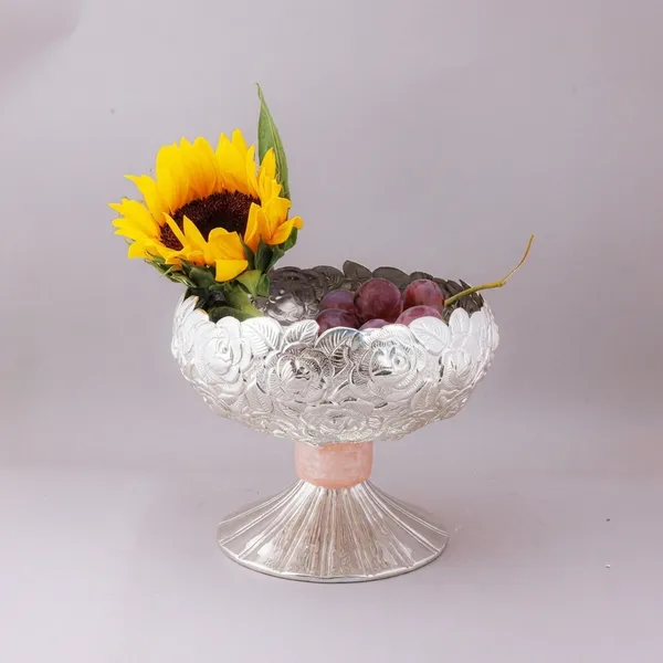 Crystal_Sunflower_Decorative_Bowl_With_Pedestal_Stand
