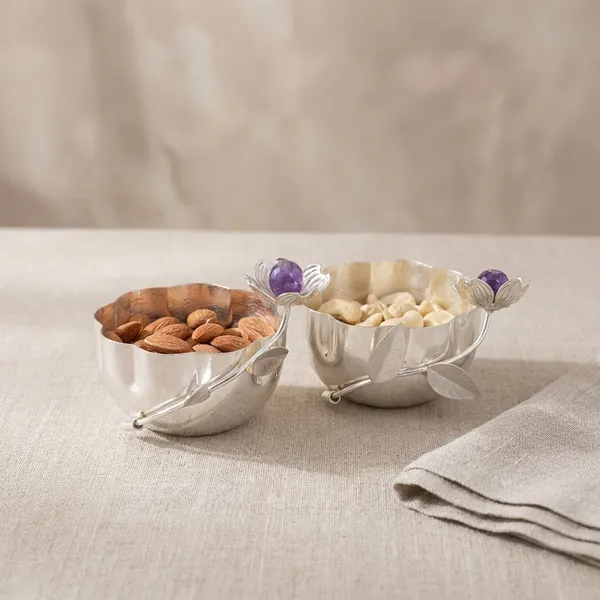 Auriesta_Corners_Bowl_Set_-_Pair_Of_2_Small_Stone-Based_Silver-Toned_Decorative_Bowls