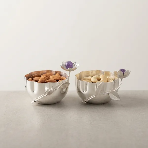 Auriesta_Corners_Bowl_Set_-_Pair_Of_2_Small_Stone-Based_Silver-Toned_Decorative_Bowls