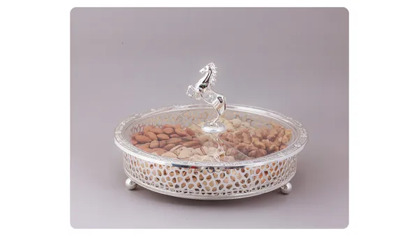 Silver-Plated_Decorative_Horse_Dry_Fruit_Serving_Bowl_With_Lid