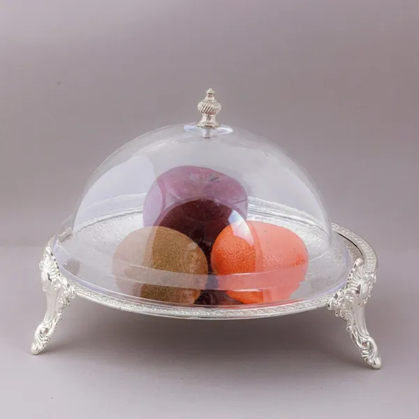 Elegant_Crystal_Dome_Cake_Stand_With_Silver-Plated_Base