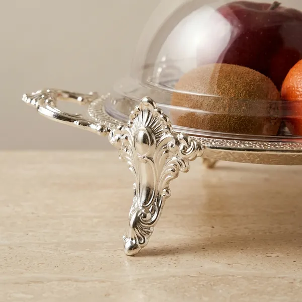 Elegant_Crystal_Dome_Cake_Stand_With_Silver-Plated_Base