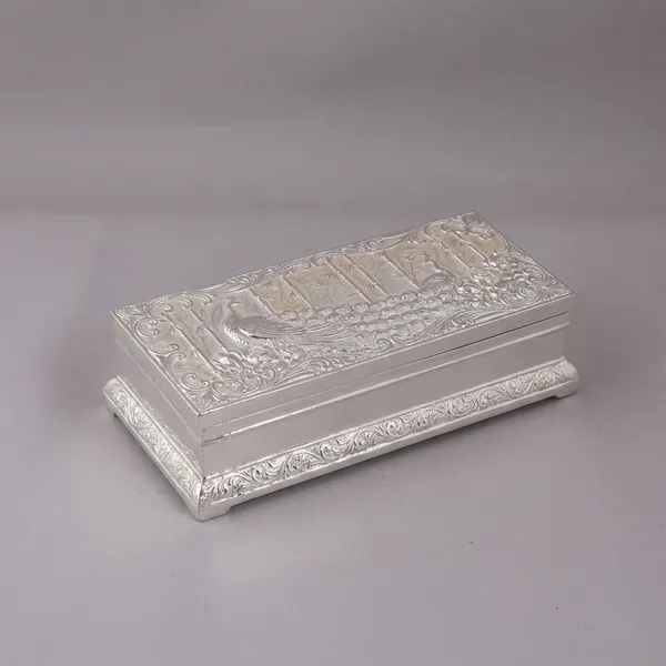 Peacock_Box_-_Decorative_Silver_Metal_Storage_Box