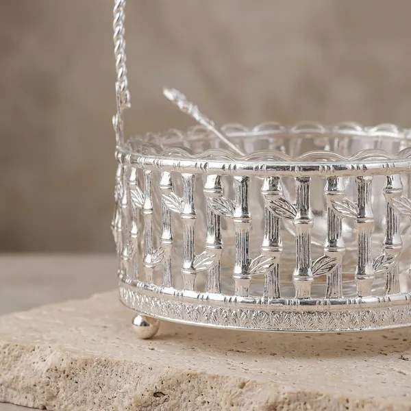 Bamboo_Design_Basket_With_Glass_Bowl_-_Silver_Plated_Serving_Basket_With_Handle