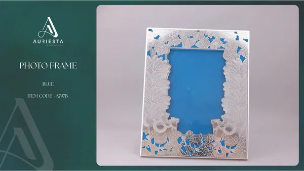Auriesta_Blue_Photo_Frame_With_Floral_Design_-_Item_Code_A0270