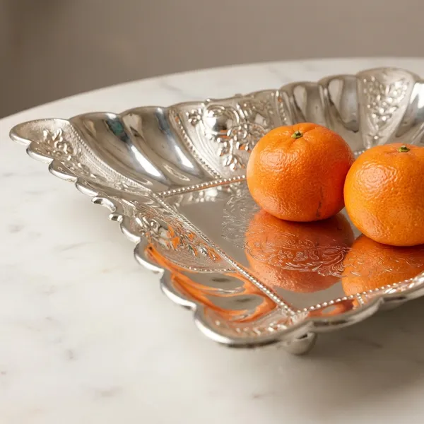 Silver_Decorative_Serving_Tray_With_Orange_Balls