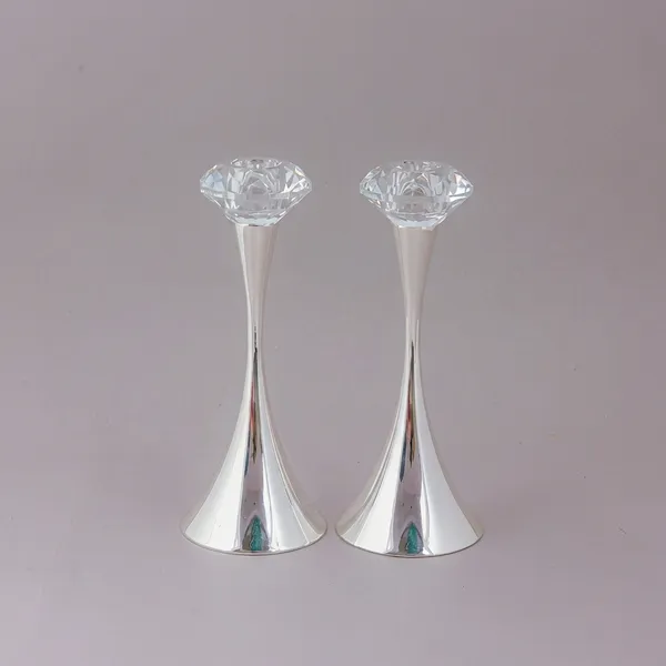Auriesta_Taper_Candle_Stand_-_Set_Of_2_Silver-Plated_Candle_Holders