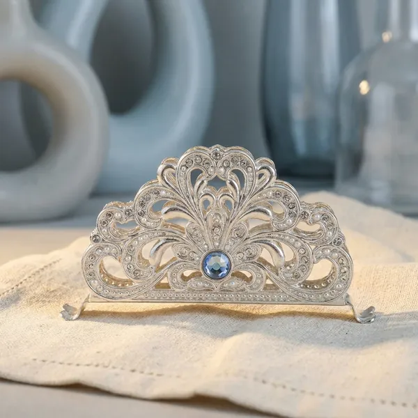 Decorative_Silver-Toned_Filigree_Napkin_Holder