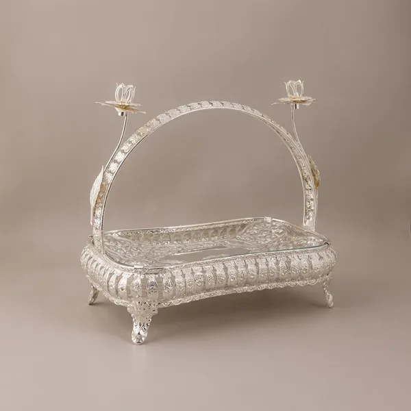 Elegant_Silver-Tone_Basket_With_Handle_-_Decorative_Fruit_Basket