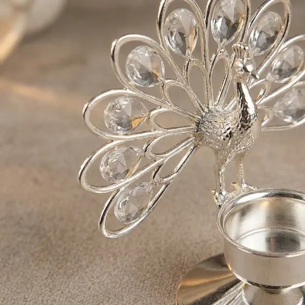 Peacock_Tealight_Holder_-_Crystal_Clear_Design_With_Golden_Base