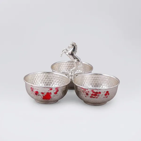 Elegant_Silver-Tone_Hammered_Serving_Bowl_Set_With_Peacock_Handle_(Set_Of_3)