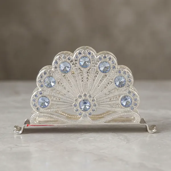 Decorative_Silver-Toned_Fan_Napkin_Holder