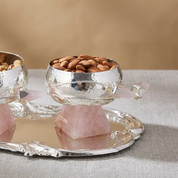 Aurita_Pyramid_Pebble_Bowl_Set_Of_2_-_Silver_Plated_Serving_Bowls_With_Tray
