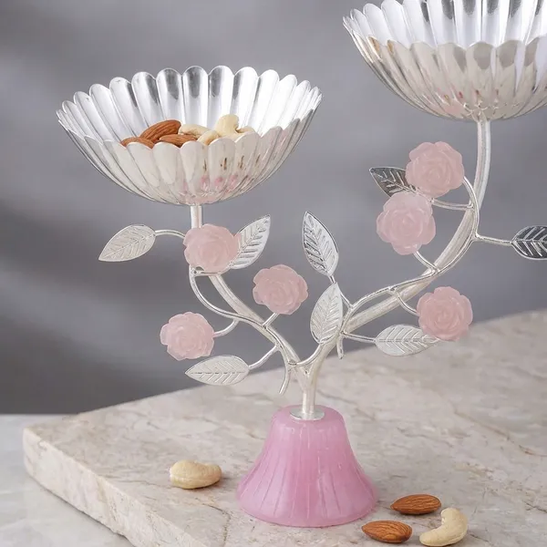 Rose_Nut_Bowl_-_Two-Tier_Fruit_Stand_With_Decorative_Pink_Base