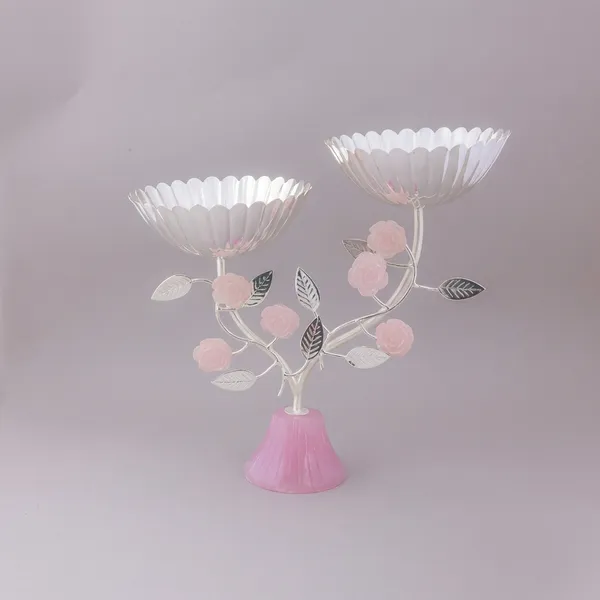 Rose_Nut_Bowl_-_Two-Tier_Fruit_Stand_With_Decorative_Pink_Base