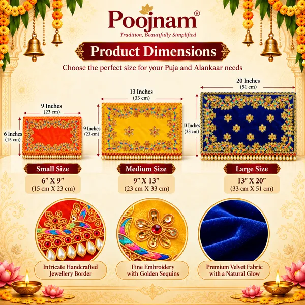 Multicolor_Durga_Mata_Chunari_Set_9_Color_As_Per_9_Days_Of_Navratri_Luxuroius_Velvet_Hand_Embroidered_Puja_Decoration_And_Gifting_On_Mata_Ki_Chowki_Karwachauth_And_Diwali_6_X_9_Inches