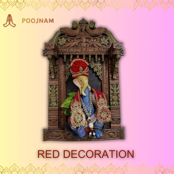 Red_Ganpati_Pheta_And_Dupatta_Set_Fits_Idols_Of_Height_1Ft_To_2.5_Ft_Pheta_Diameter_4_Inches_Flexible_Base_Includes_Aasan_Mala_Atharvashish_Book_Premium