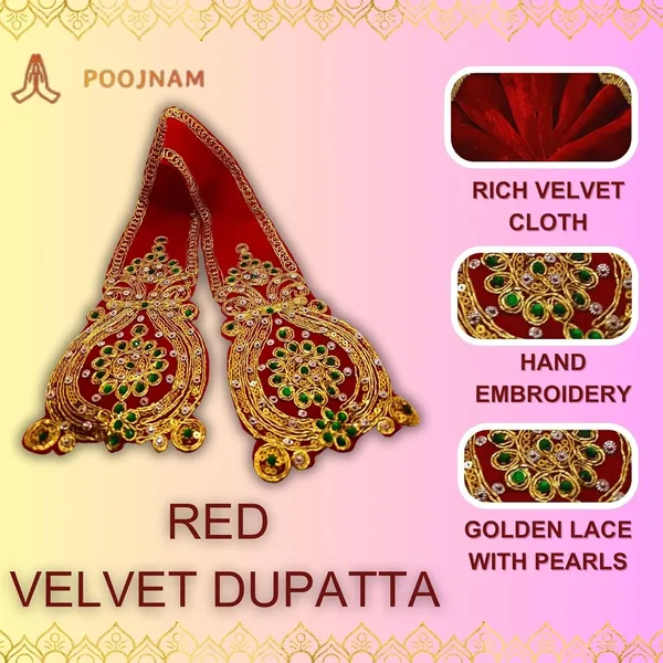 Red_Ganpati_Pheta_And_Dupatta_Set_Fits_Idols_Of_Height_1Ft_To_2.5_Ft_Pheta_Diameter_4_Inches_Flexible_Base_Includes_Aasan_Mala_Atharvashish_Book_Premium