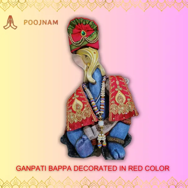 Red_Ganpati_Pheta_And_Dupatta_Set_Fits_Idols_Of_Height_1Ft_To_2.5_Ft_Pheta_Diameter_4_Inches_Flexible_Base_Includes_Aasan_Mala_Atharvashish_Book_Red_Regular