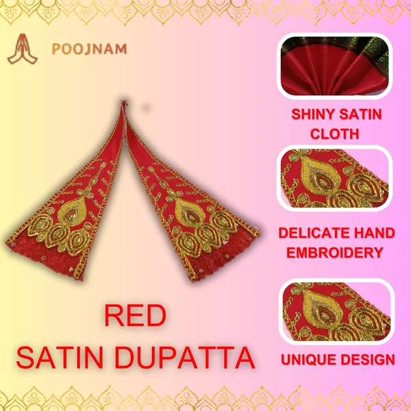 Red_Ganpati_Pheta_And_Dupatta_Set_Fits_Idols_Of_Height_1Ft_To_2.5_Ft_Pheta_Diameter_4_Inches_Flexible_Base_Includes_Aasan_Mala_Atharvashish_Book_Red_Regular