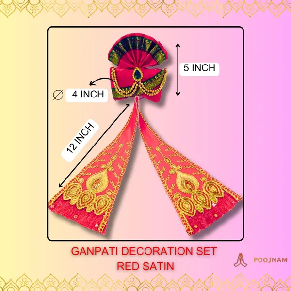 Red_Ganpati_Pheta_And_Dupatta_Set_Fits_Idols_Of_Height_1Ft_To_2.5_Ft_Pheta_Diameter_4_Inches_Flexible_Base_Includes_Aasan_Mala_Atharvashish_Book_Red_Regular