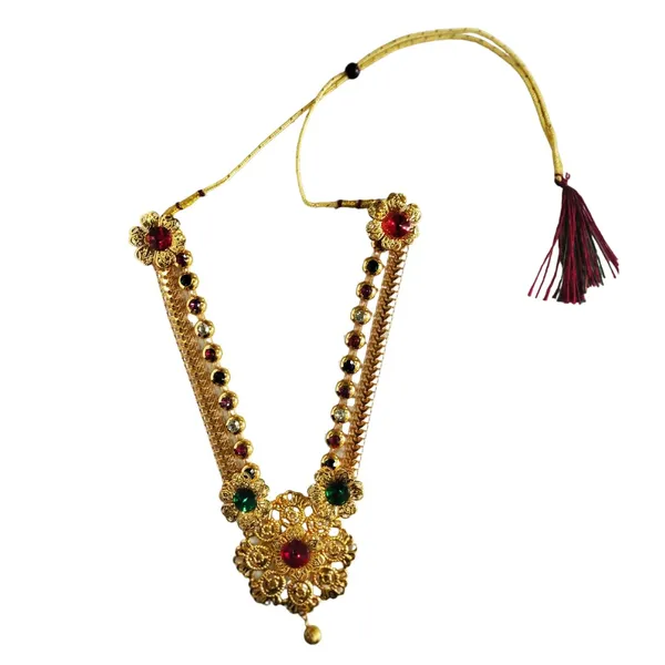 Gold_Kanthi_Necklace_For_God_Goddess_Divine_Celebrations_Decoration_And_Gifting_Puja_Accessories_For_Ganpati_Navrati_Diwali_And_Other_Hindu_Festivals_Flower_8_Inch