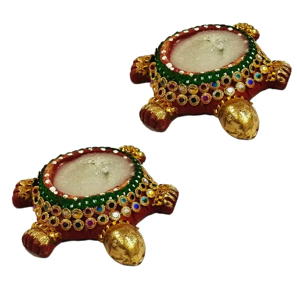 Red_Diwali_Diya_Tortoise_Shape_Handmade_Teracotta_Clay_Wax_Diya_Set_Of_2_10_Free_Tea_Ligth_Wax_Candles_Ideal_For_Diwali_Gifting_Home_Decoration