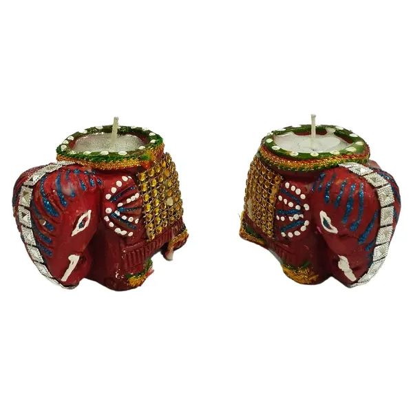 Red_Diwali_Diya_Elephant_Shape_Handmade_Teracotta_Clay_Wax_Diya_Set_Of_2_10_Free_Tea_Ligth_Wax_Candles_Ideal_For_Diwali_Gifting_Home_Decoration
