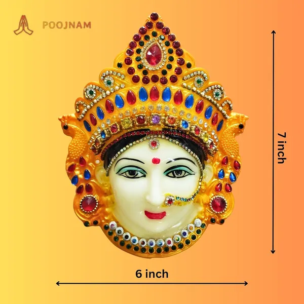 Yellow_Polyfibre_Goddess_Mata_Maha_Lakshmi_Mukhota_Devi_Ma_Face_Santoshi_Maa_Mukhota_Laxmi_Face_For_Margashirsha_Varalakshmi_Vrath_Puja