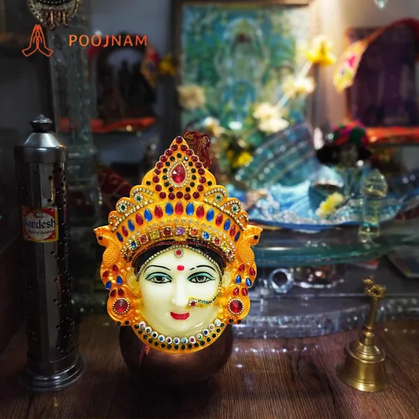 Yellow_Polyfibre_Goddess_Mata_Maha_Lakshmi_Mukhota_Devi_Ma_Face_Santoshi_Maa_Mukhota_Laxmi_Face_For_Margashirsha_Varalakshmi_Vrath_Puja