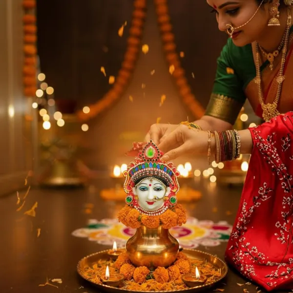 Yellow_Polyfibre_Goddess_Mata_Maha_Lakshmi_Laxmi_Mukhota_6_Inch_Devi_Ma_Face_Santoshi_Maa_Mukhota_Laxmi_Face_For_Margashirsha_Puja_Varalakshmi_Vrath_Puja_And_Decor