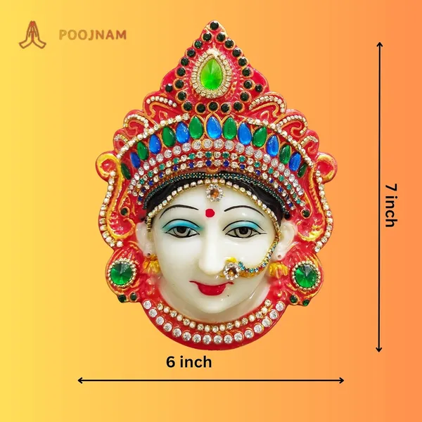 Red_Traders_Polyfibre_Goddess_Mata_Maha_Lakshmi_Laxmi_Mukhota_Red_Color_Devi_Ma_Face_Santoshi_Maa_Mukhota_Laxmi_Face_For_Margashirsha_Puja_Varalakshmi_Vrath_Puja_And_Decor_4.5_Inch