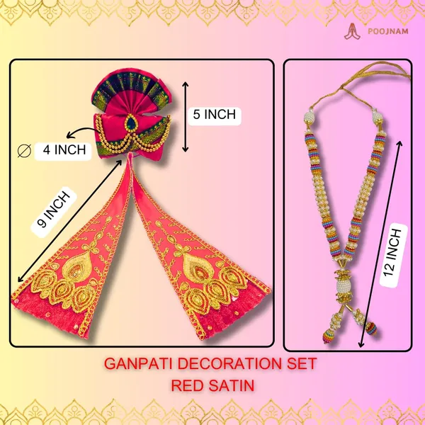Red_Ganpati_Decoration_Set_Red_Satin_Traditional_Ganpati_Pheta_Ehtnic_Dupatta_And_Divine_Kanthi_Fits_Ganpati_Idols_1Ft_To_2Ft_Includes_Aasan_Mala_And_Ganpati_Atharvashish_Book