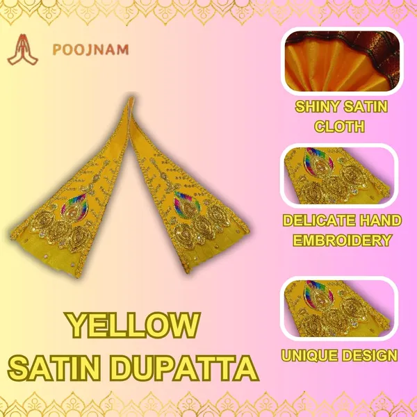 Yellow_Ganpati_Decoration_Set_Yellow_Satin_Traditional_Ganpati_Pheta_Ehtnic_Dupatta_And_Divine_Kanthi_Fits_Ganpati_Idols_Includes_Aasan_Mala_And_Ganpati_Atharvashish_Book