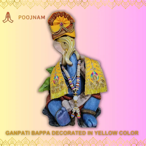 Yellow_Ganpati_Decoration_Set_Yellow_Satin_Traditional_Ganpati_Pheta_Ehtnic_Dupatta_And_Divine_Kanthi_Fits_Ganpati_Idols_Includes_Aasan_Mala_And_Ganpati_Atharvashish_Book