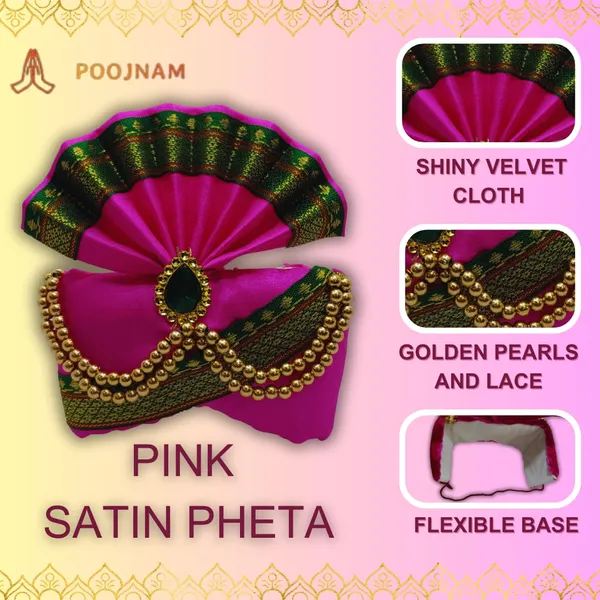 Pink_Ganpati_Decoration_Set_Satin_Traditional_Pheta_Ehtnic_Dupatta_And_Divine_Kanthi_Fits_Ganesha_Idols_1Ft_To_2Ft_Includes_Aasan_Mala_And_Ganesh_Atharvashish_Book